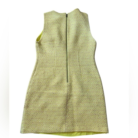 Alice + Olivia Clyde Sequin-Embellished Neon Bouclé-Tweed Mini Dress - Picture 7 of 7